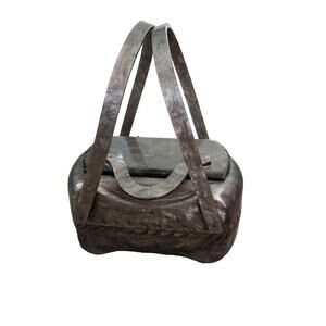 Llewellyn Vintage 1950'S Gray Lucite Box Purse